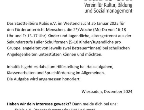 Stellenangebot „Förderunterricht“